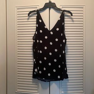 Black and white polka dot tank top